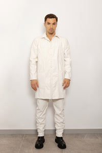 “Kyle” Long Jacket in White
