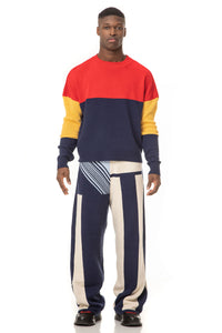New Warm Oversized Knitwear Pullover Men’s Casual Long-Sleeved Colourful Sweater - Maison BOGOMIL
